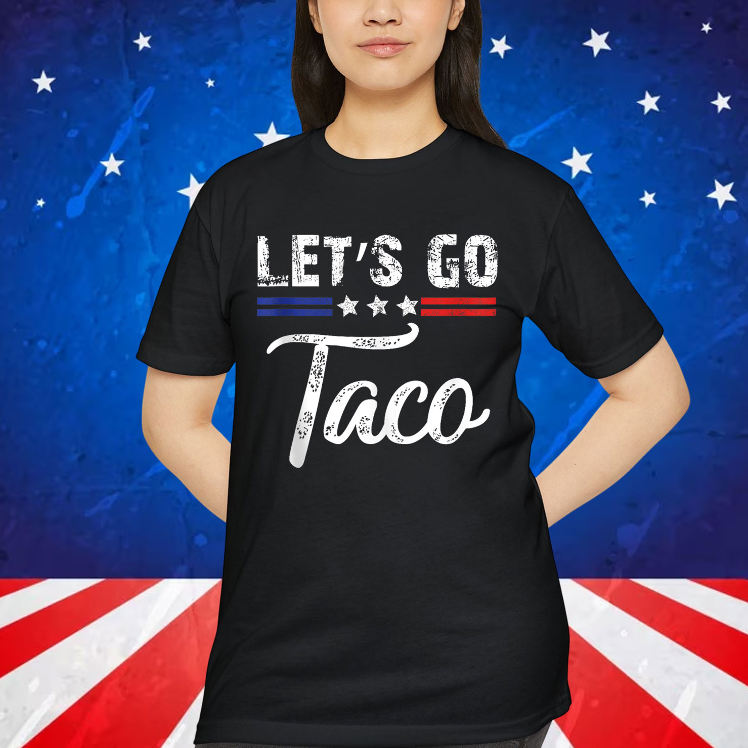 Trump Always Chickens Out Let's Go TACO Funny T-Shirt