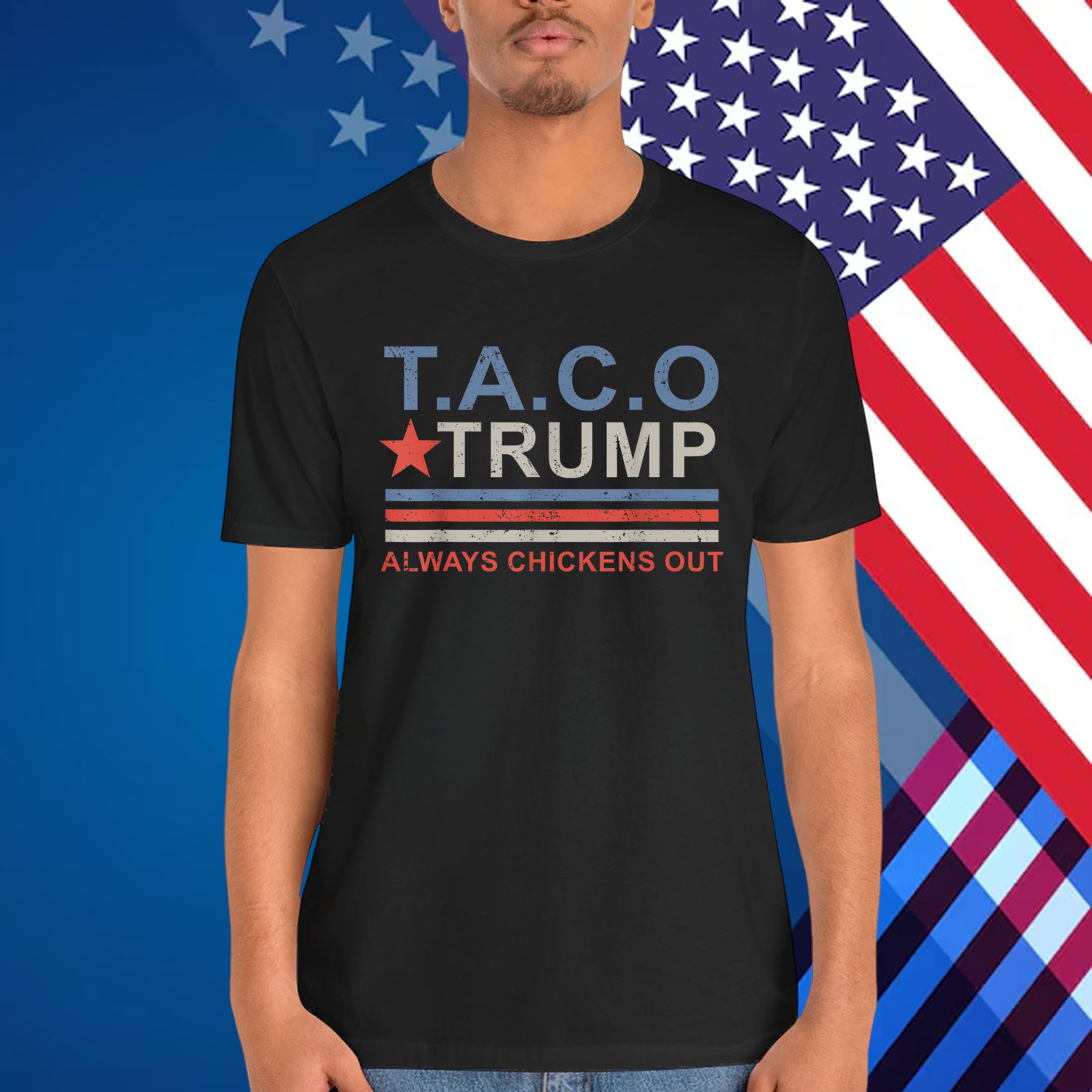 Let's Go Trump Always Chickens Out Funny T-Shirt