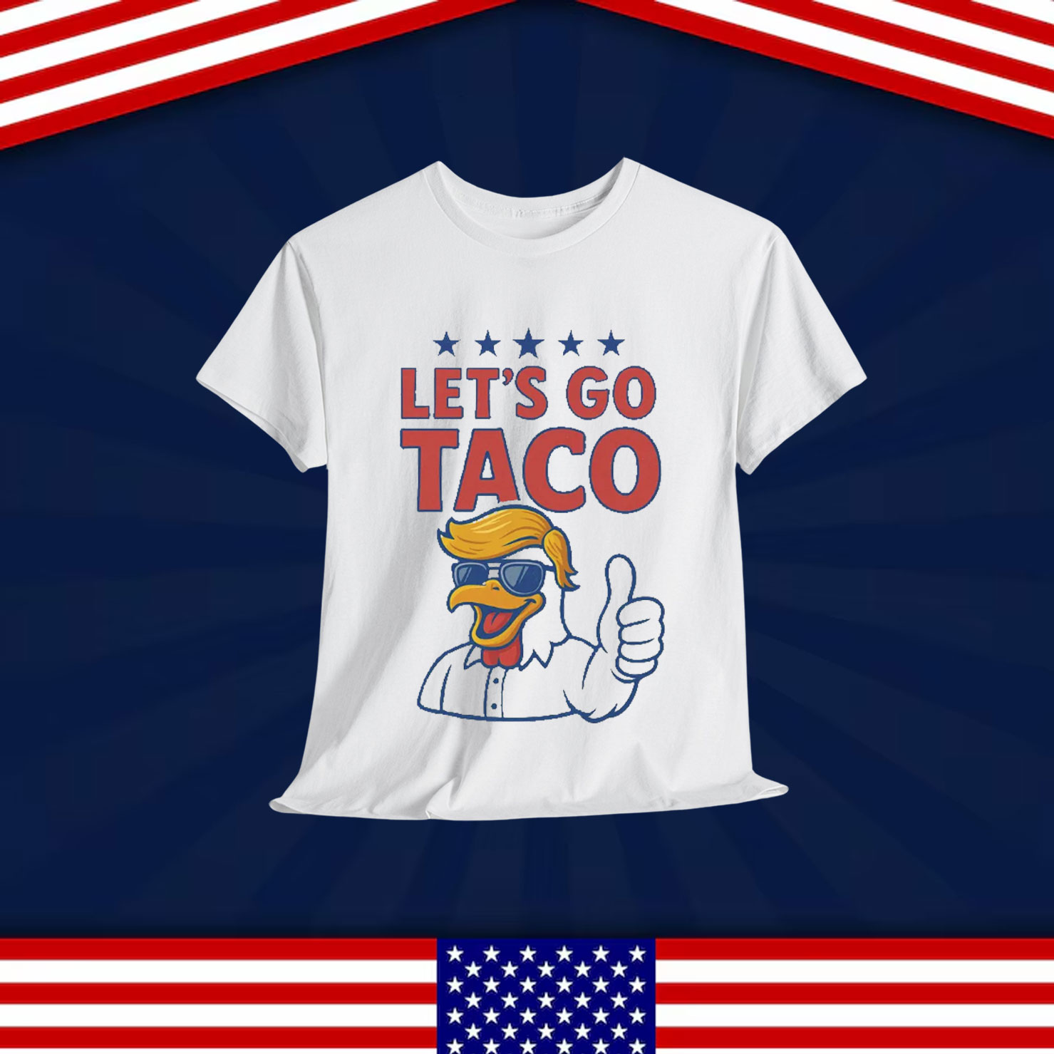 Trump Always Chickens Out Political Acronym T-Shirt