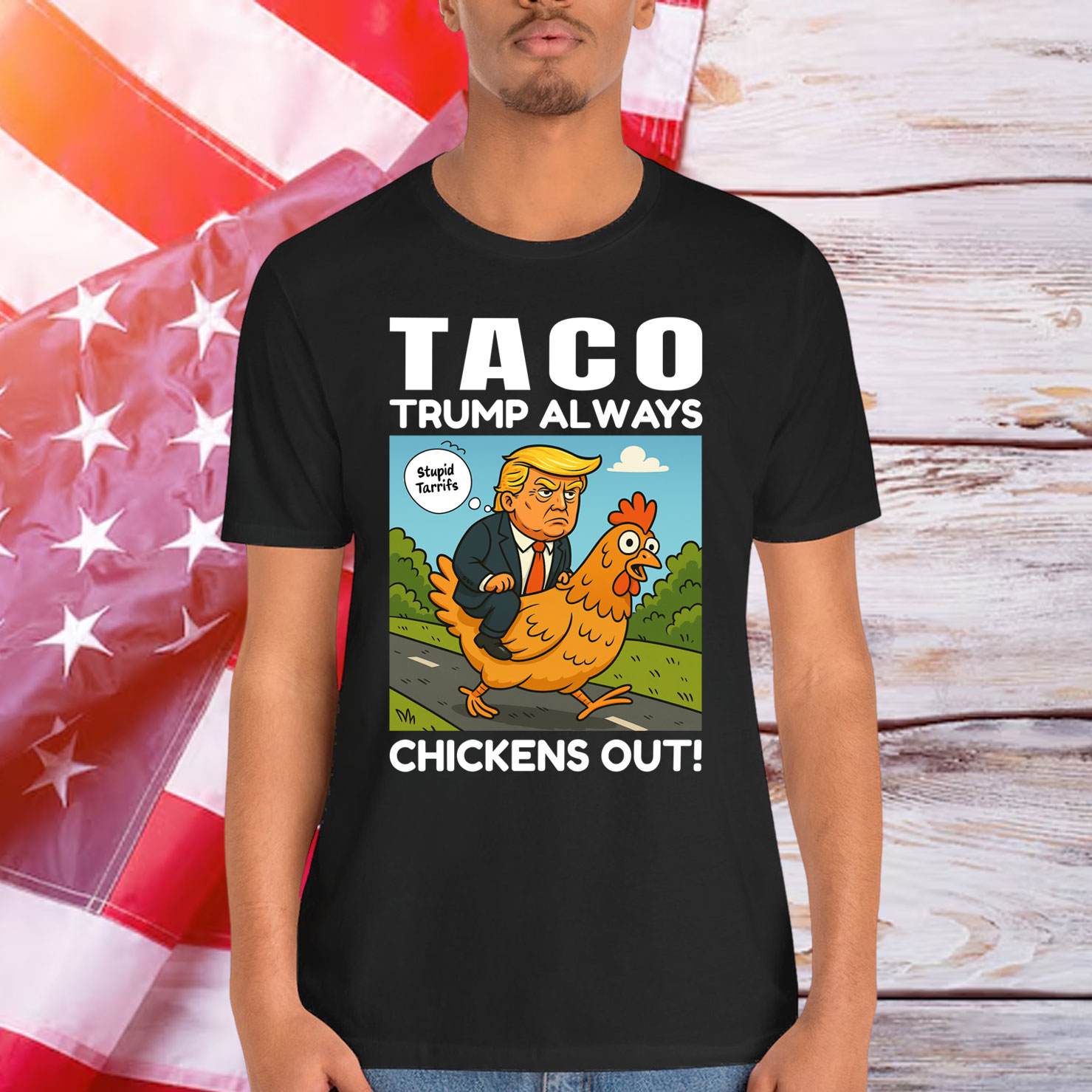 Let's Go Taco Always Chickens Out Funny T-Shirt