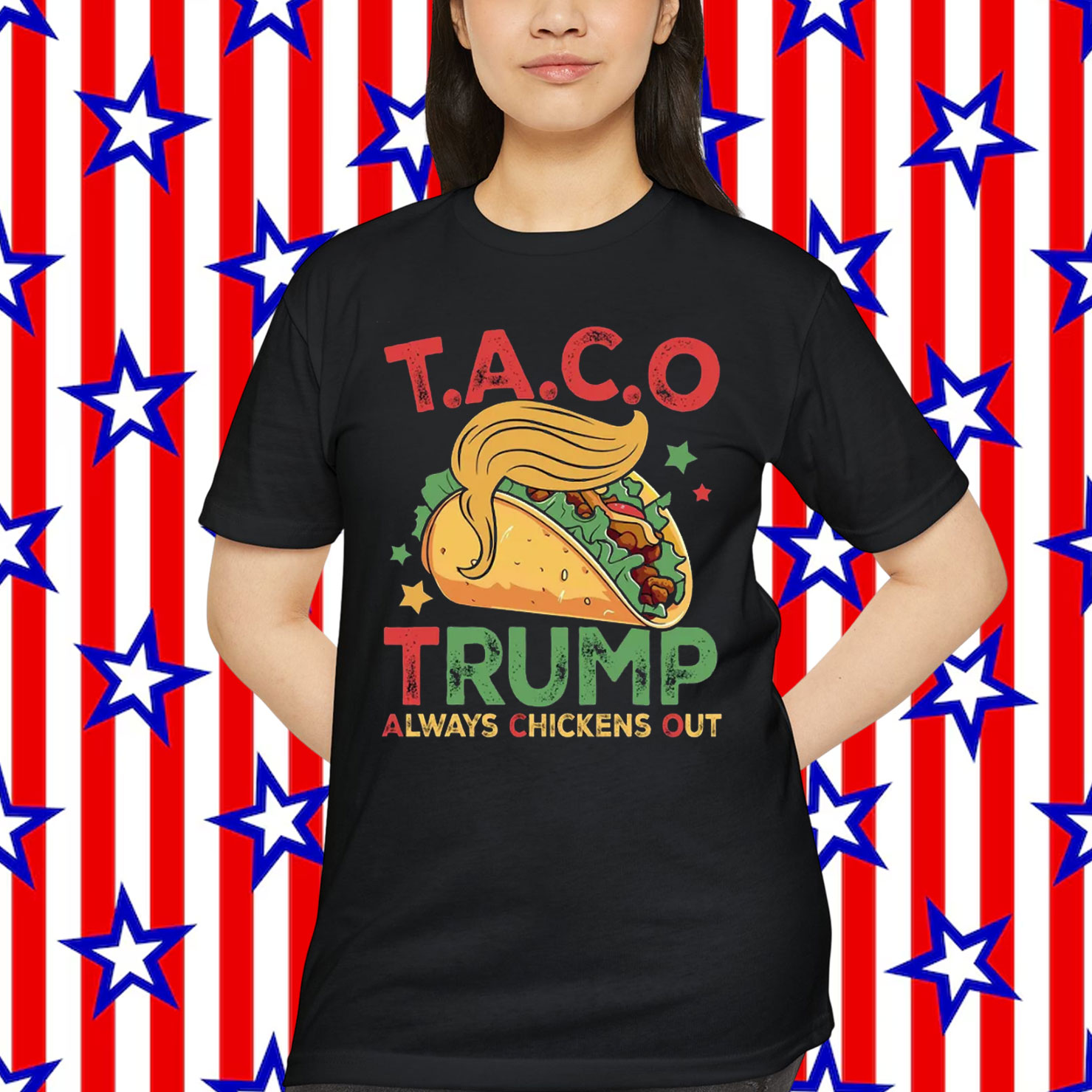 Trump Always Chickens Out Funny Protest Gifts T-Shirt