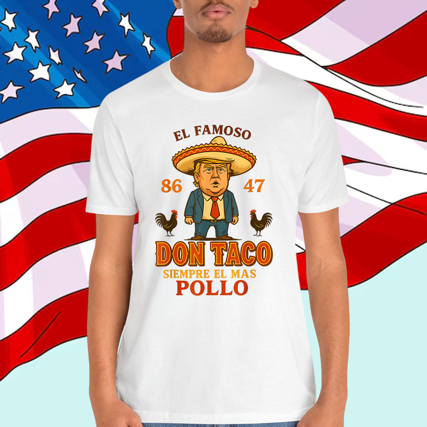 Let's Go Taco Trump Always Chickens Out Funny T-Shirt