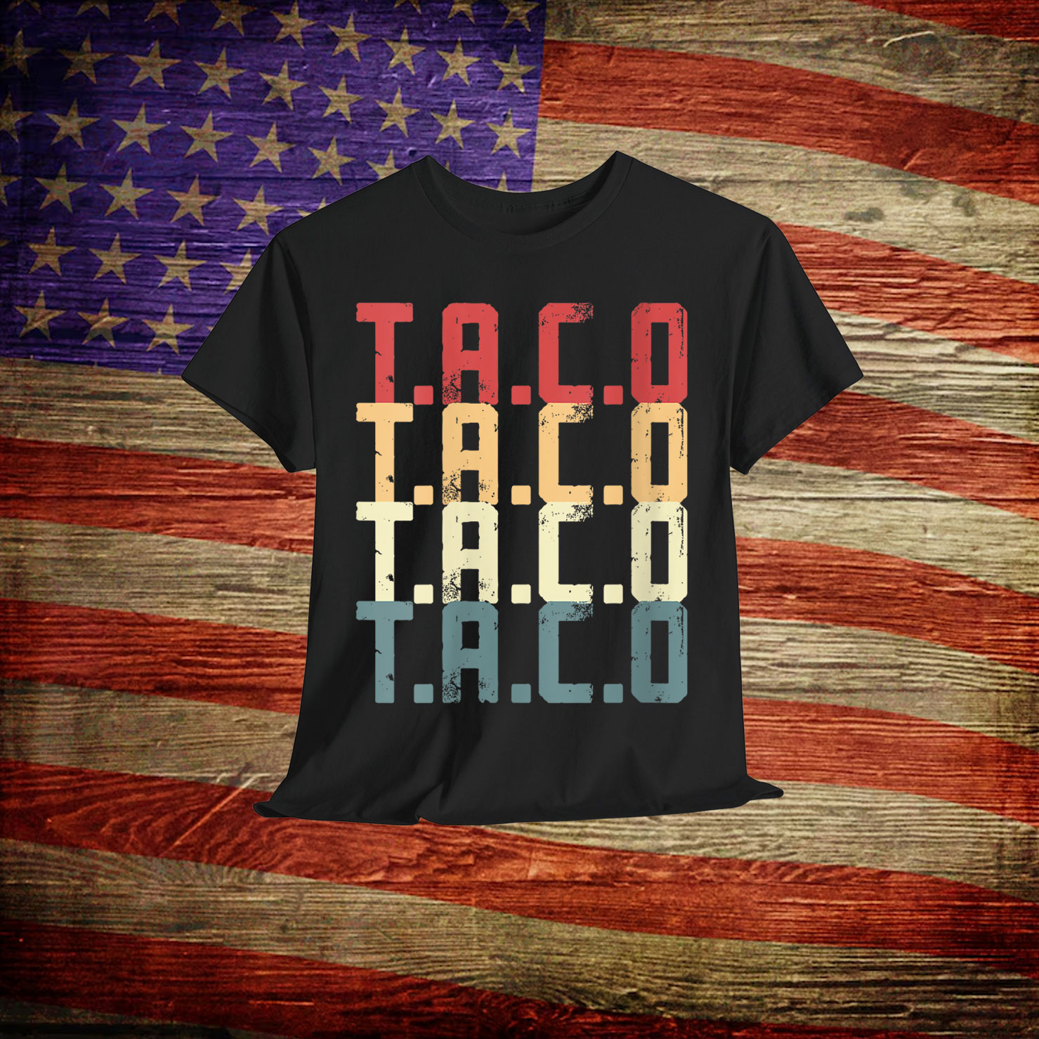 Let's Go Trump Always Chickens Out Funny Taco T-Shirt