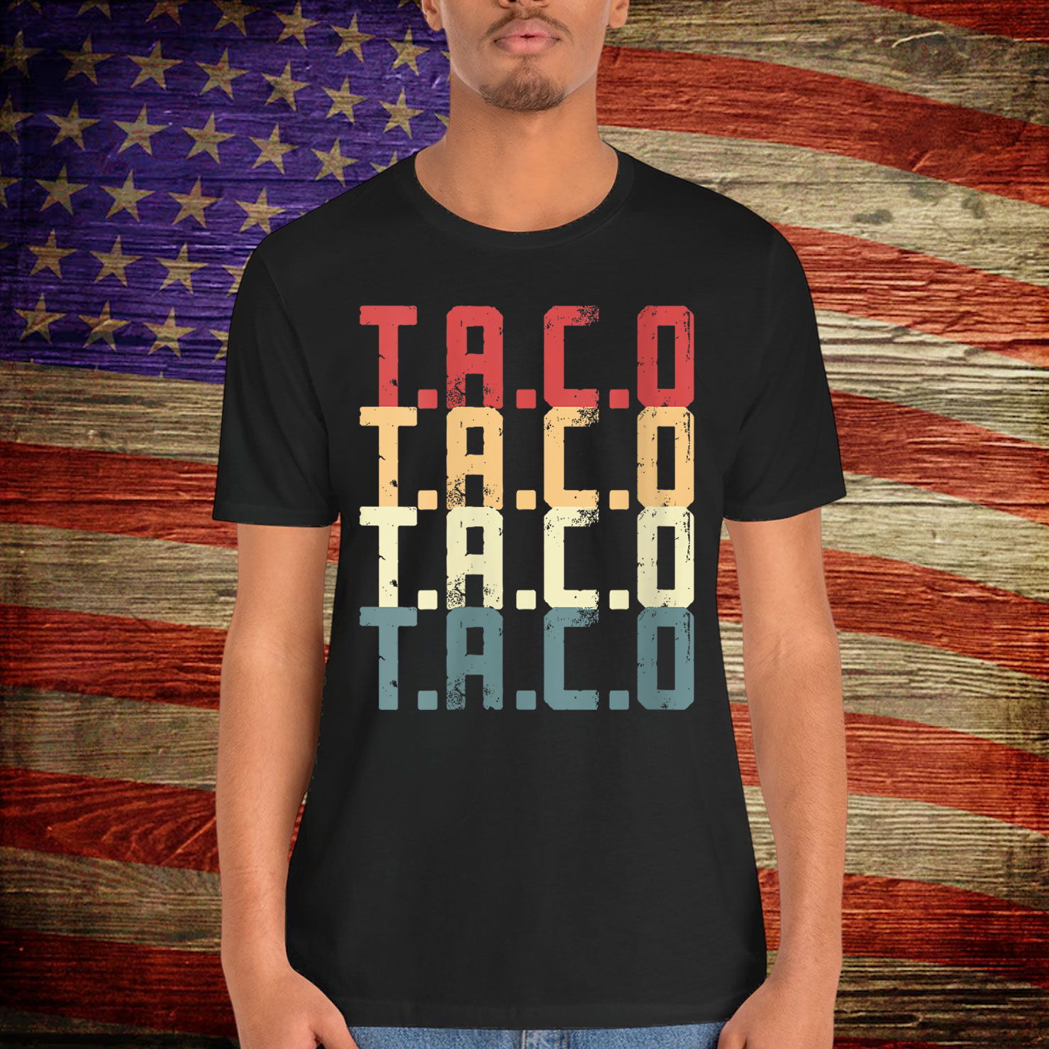Let's Go Trump Always Chickens Out Funny Taco T-Shirt