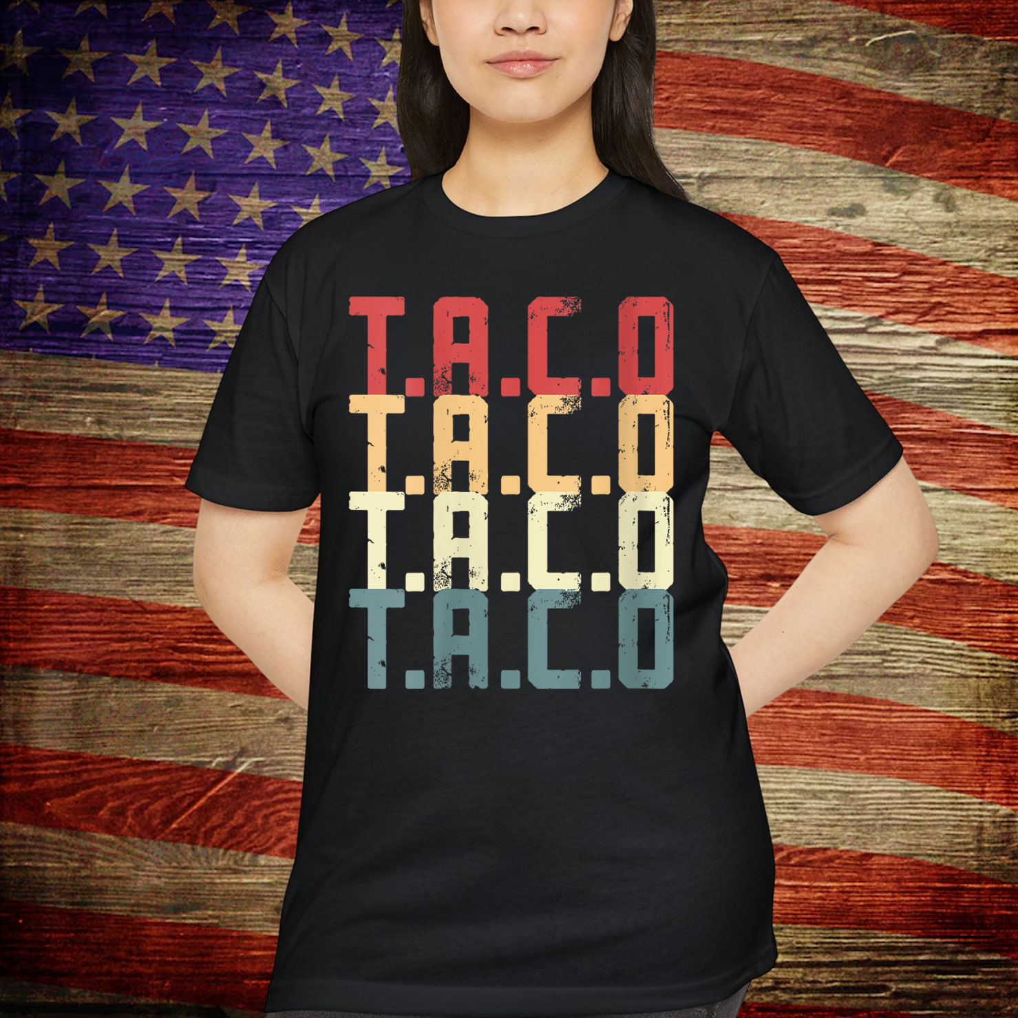 Let's Go Trump Always Chickens Out Funny Taco T-Shirt